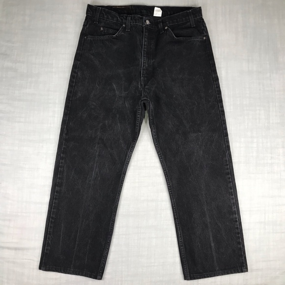 Vintage 90s Levis Mens 38x30 505 Black Jeans - Picture 3 of 15